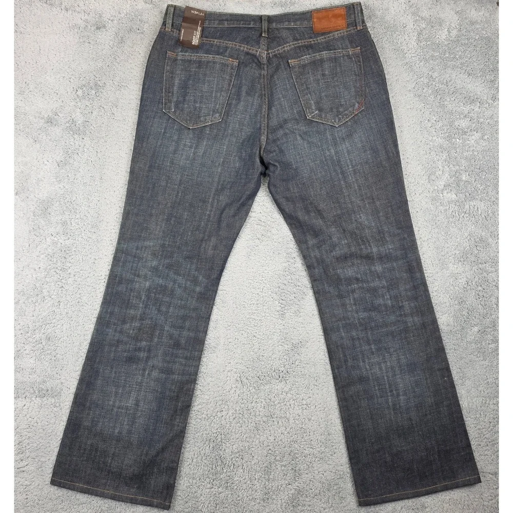 Banana Republic Bootcut Jeans Men 34x30 Dark Wash Blue Cotton Western Cowboy NWT